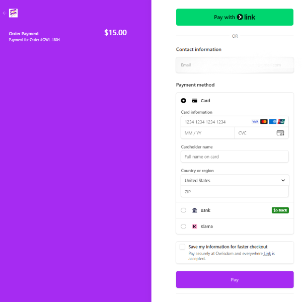 Checkout UI