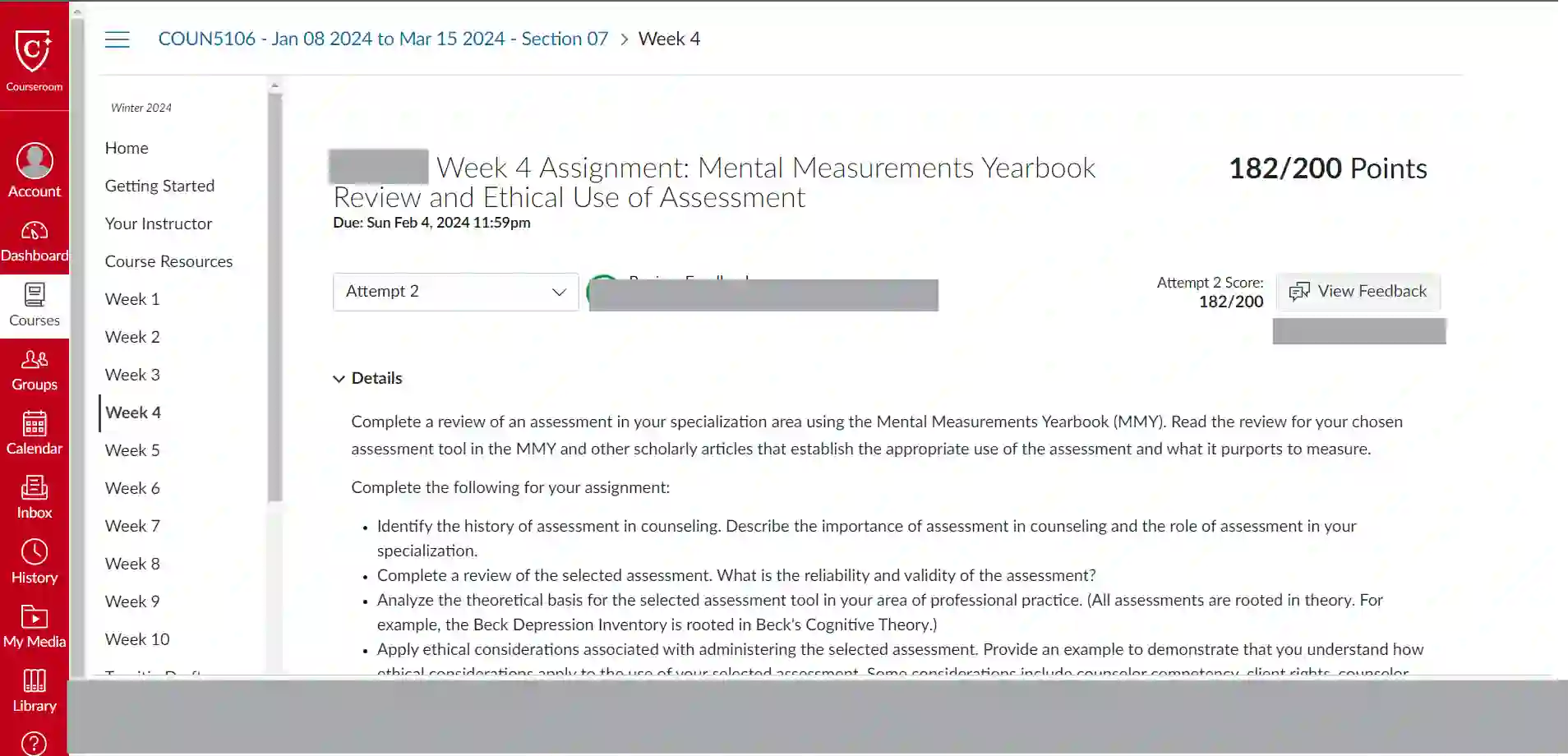 coun5106-week-4-assignment-mental-measurements-yearbook-review-and-ethical-use-of-assessment