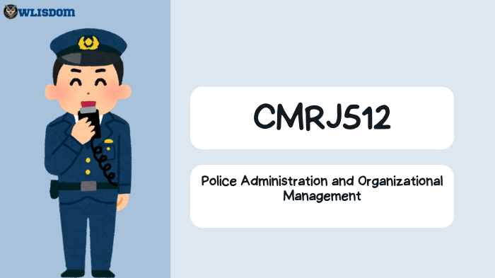 CMRJ512 – Police Administration: Understanding Leadership, Policy, and Organizational Strategies in Law Enforcement