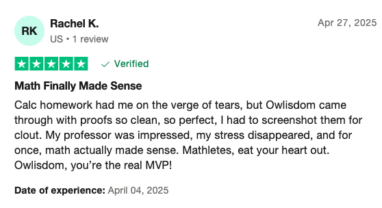 5-star review on Trustpilot