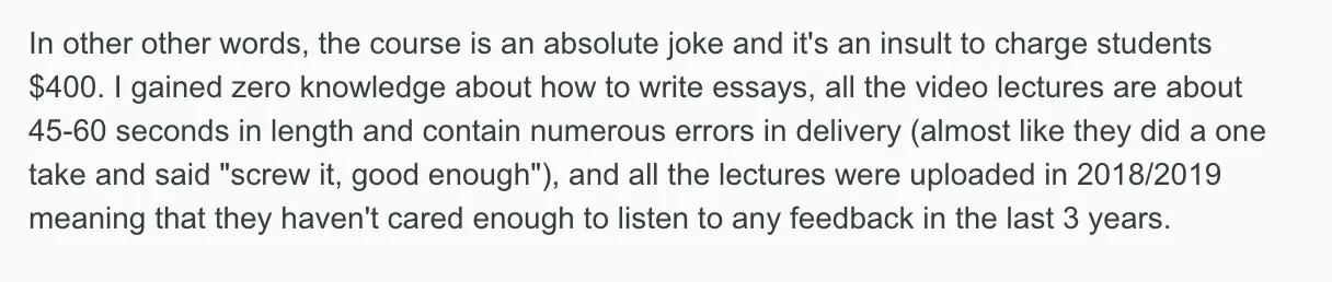 Views of a Student of APUS about ENGL 101