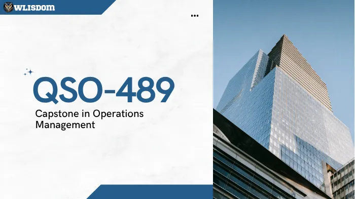 QSO-489 Capstone in Operations Management – Master Strategy and Process Excellence
