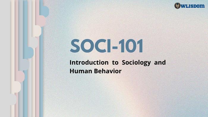 SOCI-101 – Introduction to Sociology: Exploring Social Systems, Culture & Human Interaction