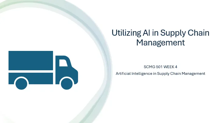 SCMG-501 – UAV Technologies in Supply Chain Management | Owlisdom Guide