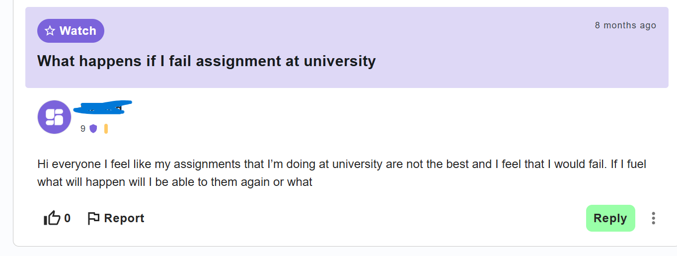 Student struggling to write perfect assignments