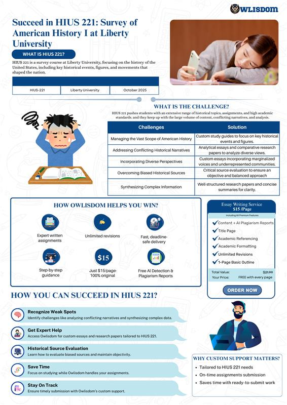 Challenges of Students of  HIUS 221- Liberty University and Owlisdom Solutions