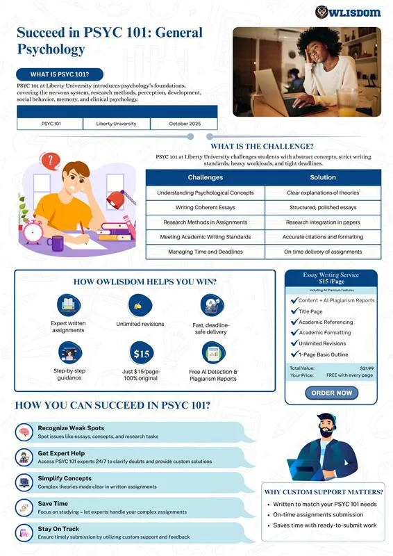 Overcome challenges in PSYC 101 with Owlisdom’s help