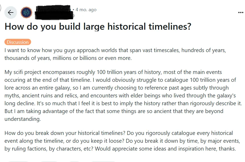 A student’s review on having difficulty in building timelines in history.