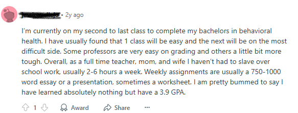 A student struggling with a heavy workload