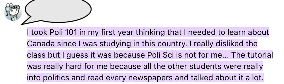 Student of POLI 1001 Shared His Views About the Course
