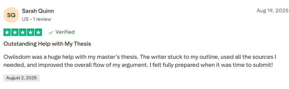 Sarah Quinn: A satisfied customer