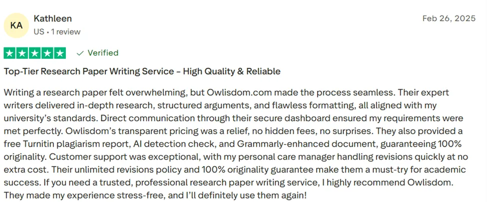 Katheleen - A satisfied Owlisdom user