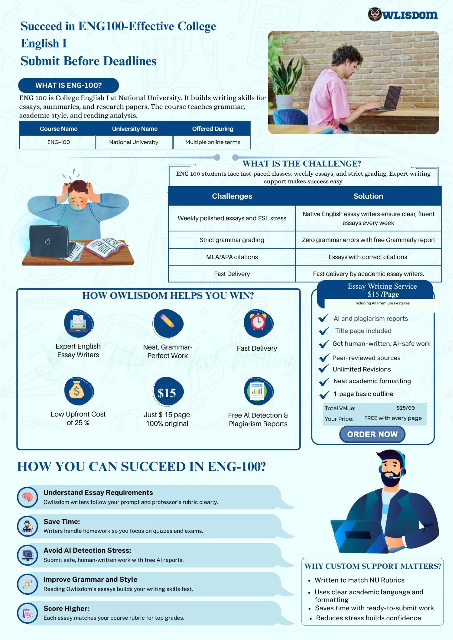 ENG-100 - National University | Get English Assignment Help