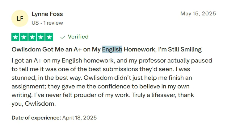 Satisfied Owlisdoms customer