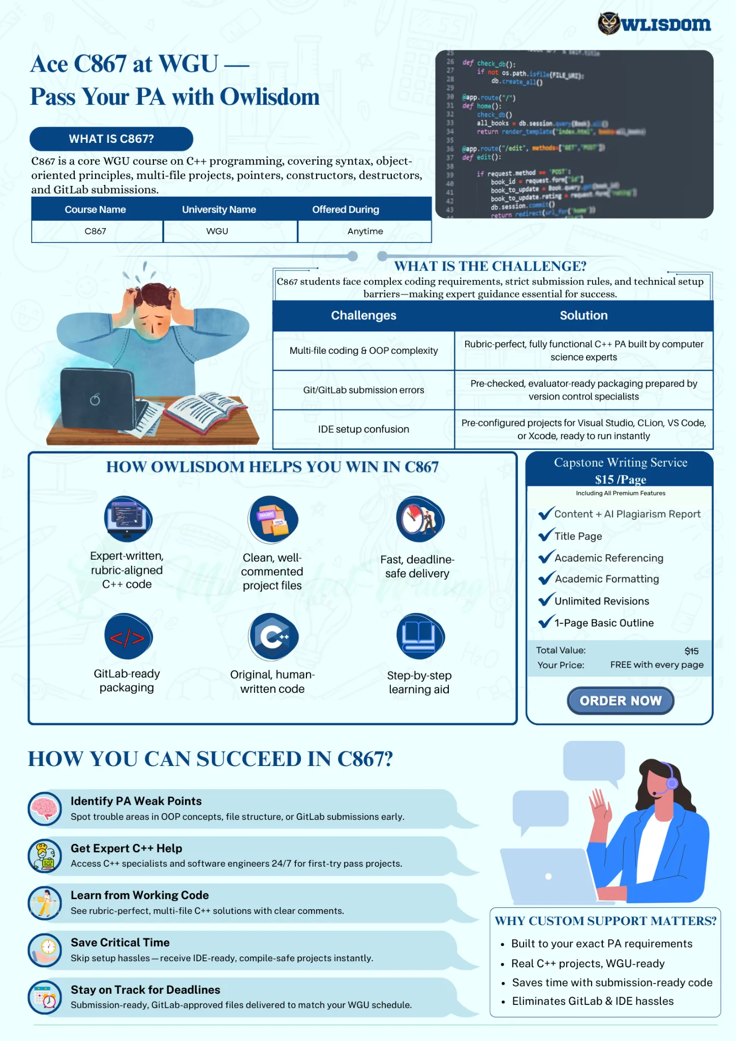 C867 - WGU | Programming & CS Assignment Help